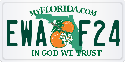 FL license plate EWAF24