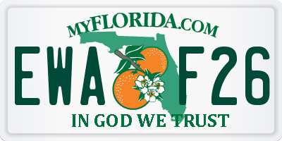 FL license plate EWAF26