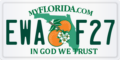 FL license plate EWAF27