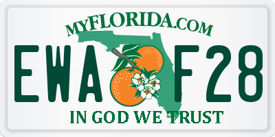 FL license plate EWAF28