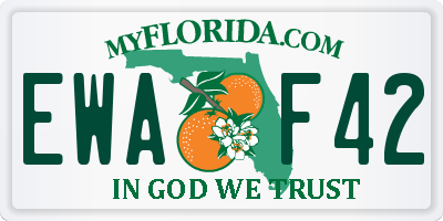FL license plate EWAF42