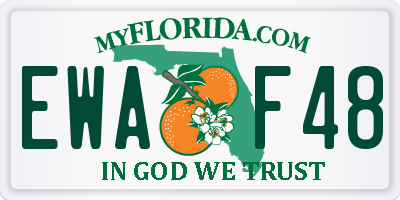 FL license plate EWAF48