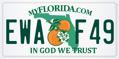 FL license plate EWAF49