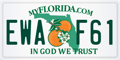FL license plate EWAF61