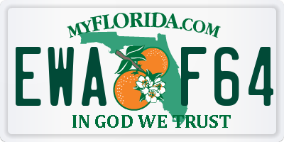 FL license plate EWAF64