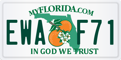 FL license plate EWAF71