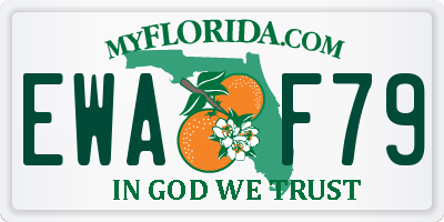 FL license plate EWAF79