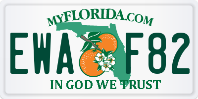 FL license plate EWAF82