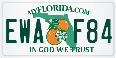 FL license plate EWAF84