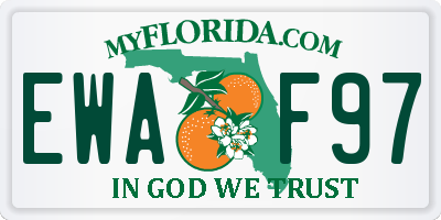 FL license plate EWAF97