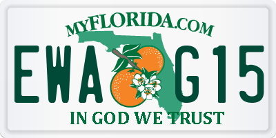 FL license plate EWAG15