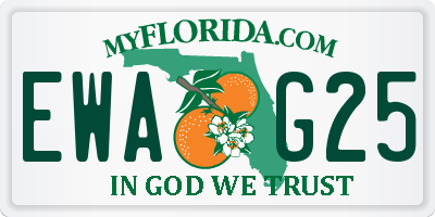 FL license plate EWAG25