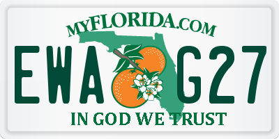 FL license plate EWAG27