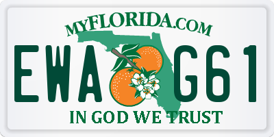 FL license plate EWAG61