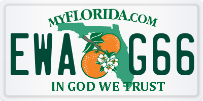 FL license plate EWAG66