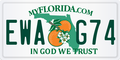 FL license plate EWAG74