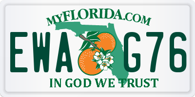 FL license plate EWAG76
