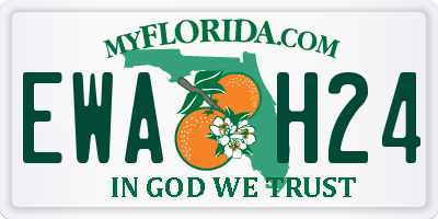 FL license plate EWAH24