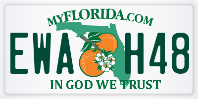 FL license plate EWAH48