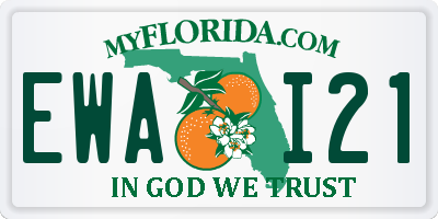 FL license plate EWAI21
