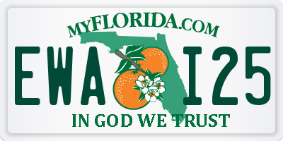 FL license plate EWAI25