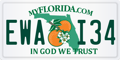 FL license plate EWAI34