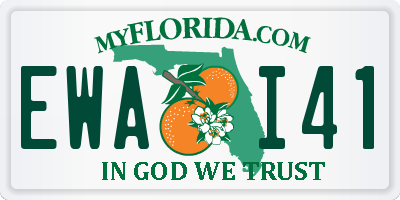 FL license plate EWAI41