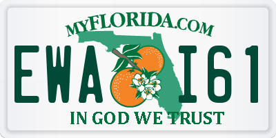 FL license plate EWAI61