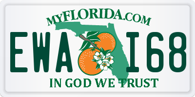 FL license plate EWAI68