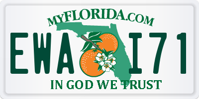 FL license plate EWAI71