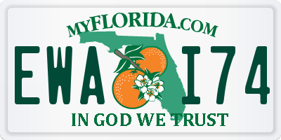 FL license plate EWAI74