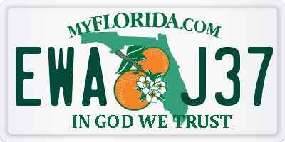 FL license plate EWAJ37