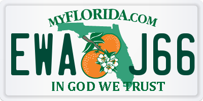 FL license plate EWAJ66
