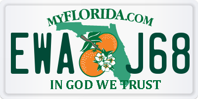 FL license plate EWAJ68