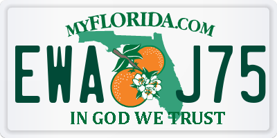 FL license plate EWAJ75