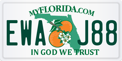 FL license plate EWAJ88