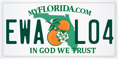 FL license plate EWAL04