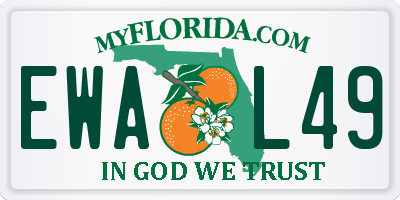 FL license plate EWAL49
