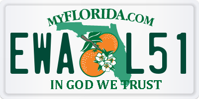 FL license plate EWAL51