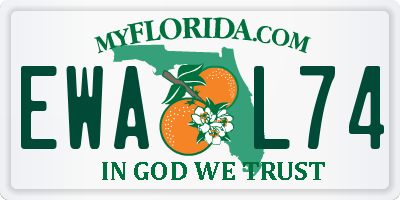 FL license plate EWAL74