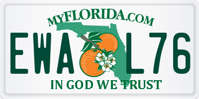 FL license plate EWAL76