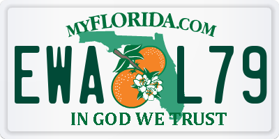 FL license plate EWAL79