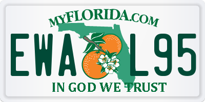 FL license plate EWAL95