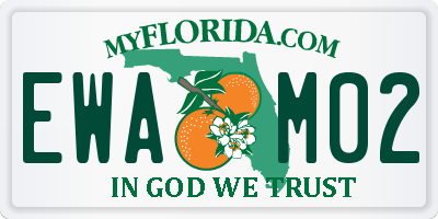 FL license plate EWAM02
