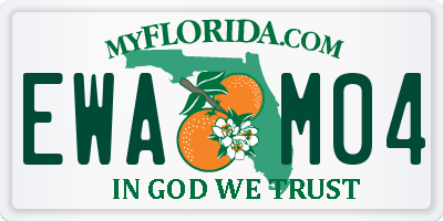 FL license plate EWAM04