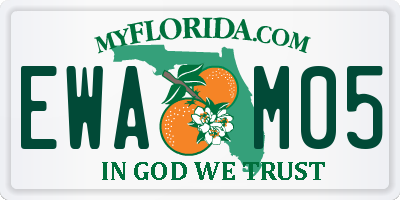 FL license plate EWAM05
