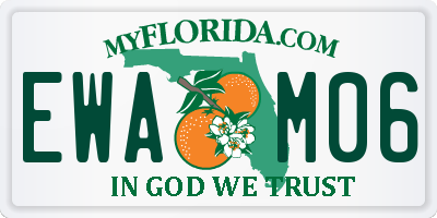 FL license plate EWAM06