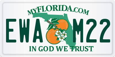 FL license plate EWAM22