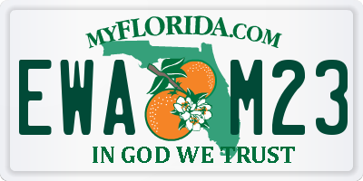 FL license plate EWAM23
