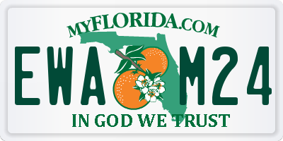 FL license plate EWAM24